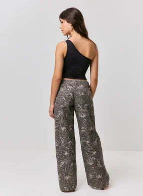 Calça Fit Boy Cintura Baixa Animal Print