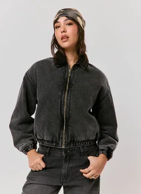 Jaqueta Bomber Jeans Gola Pelinho