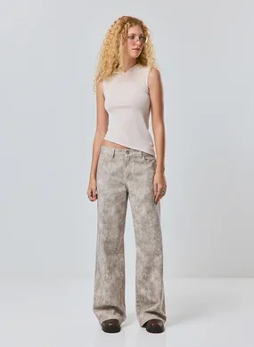 Calça Cintura Baixa Com Strass