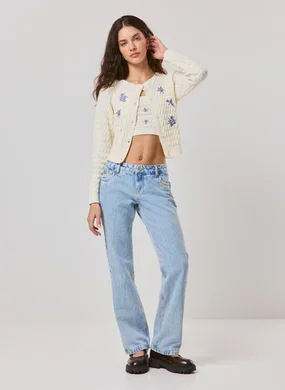 Calça Jeans Reta Cintura Baixa Star