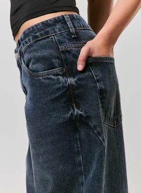 Calça Jeans Barrel Low Rise