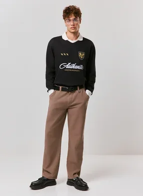 Calça de Sarja Reta