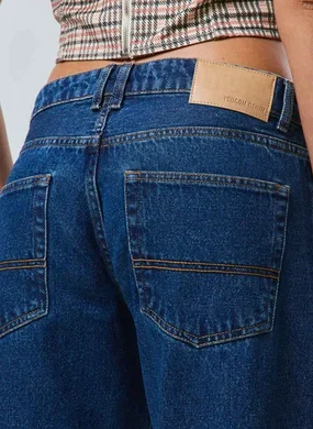 Calça Jeans Wide Leg Denim Escuro