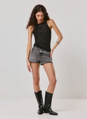 Short Mom Jeans Desfiado