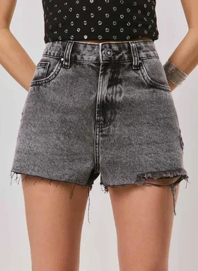 Short Mom Jeans Desfiado