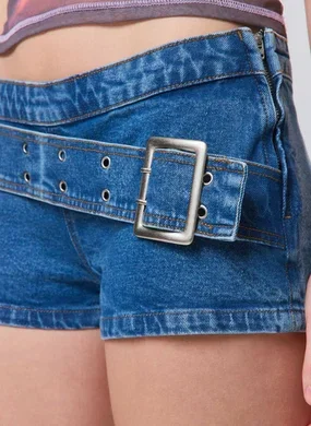 Micro Short Jeans Cinto Embutido