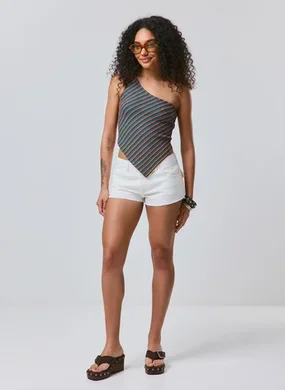 Micro Short Jeans Barra Desfiada