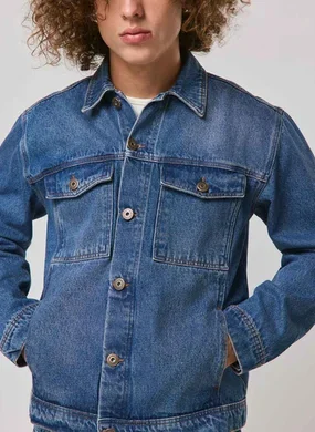 Jaqueta Jeans Box Com Bolsos
